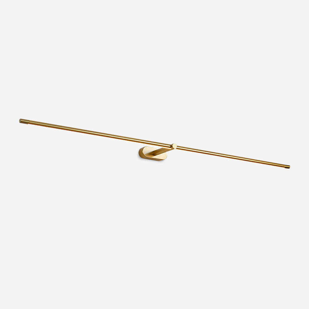 Wandleuchte in Stabform mit Metalldetails