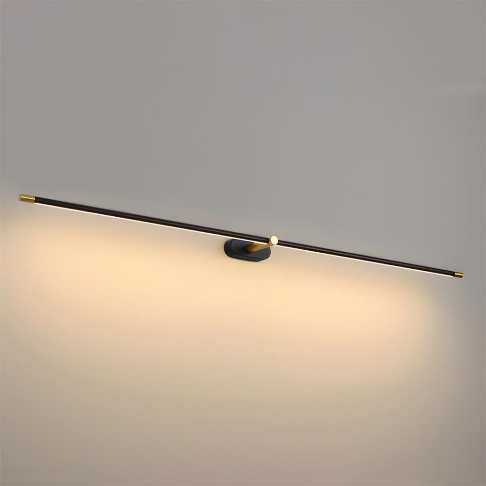 Wandleuchte in Stabform mit Metalldetails