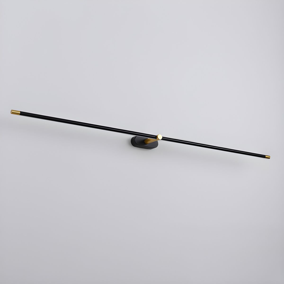 Wandleuchte in Stabform mit Metalldetails