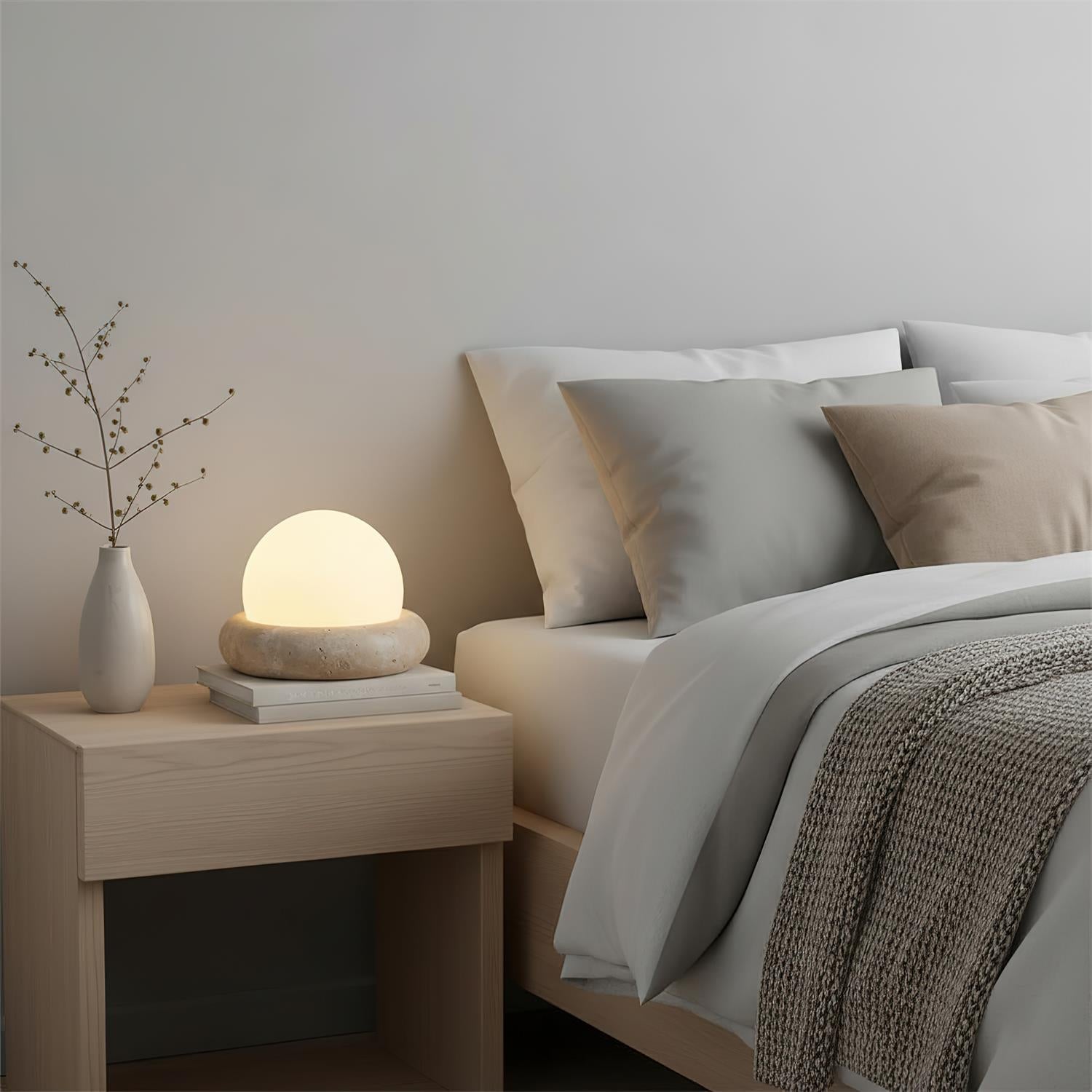 Beton-Orb-Tischlampe