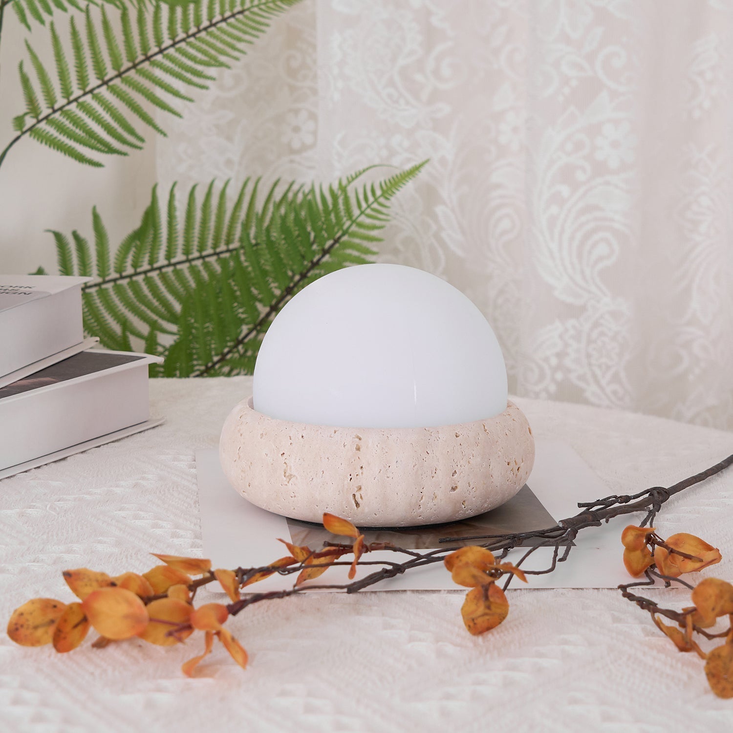 Beton-Orb-Tischlampe