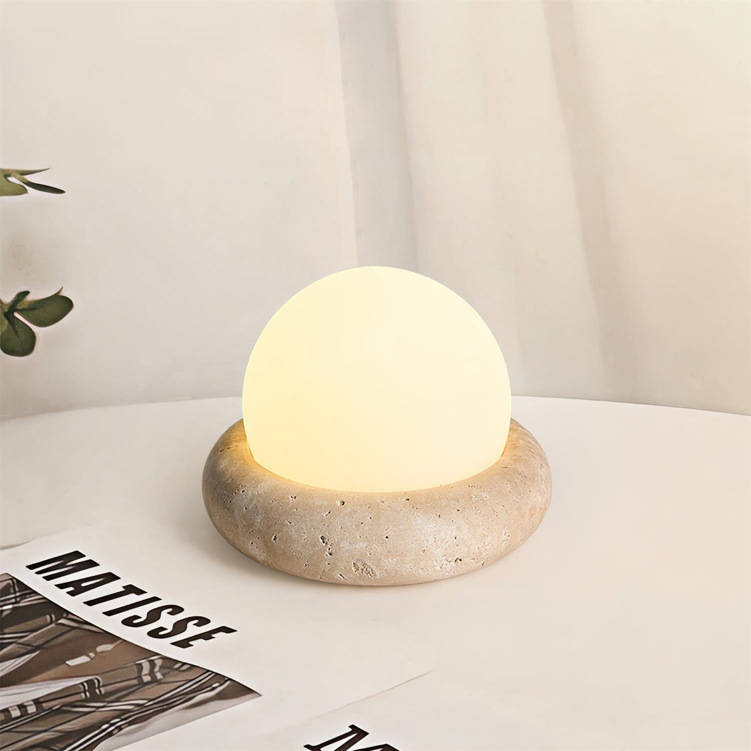 Beton-Orb-Tischlampe