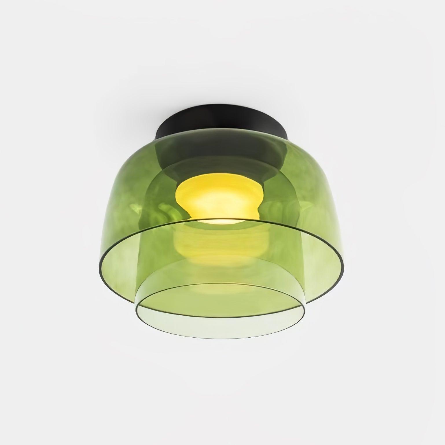 Schichtige Rauchglas-Deckenleuchte