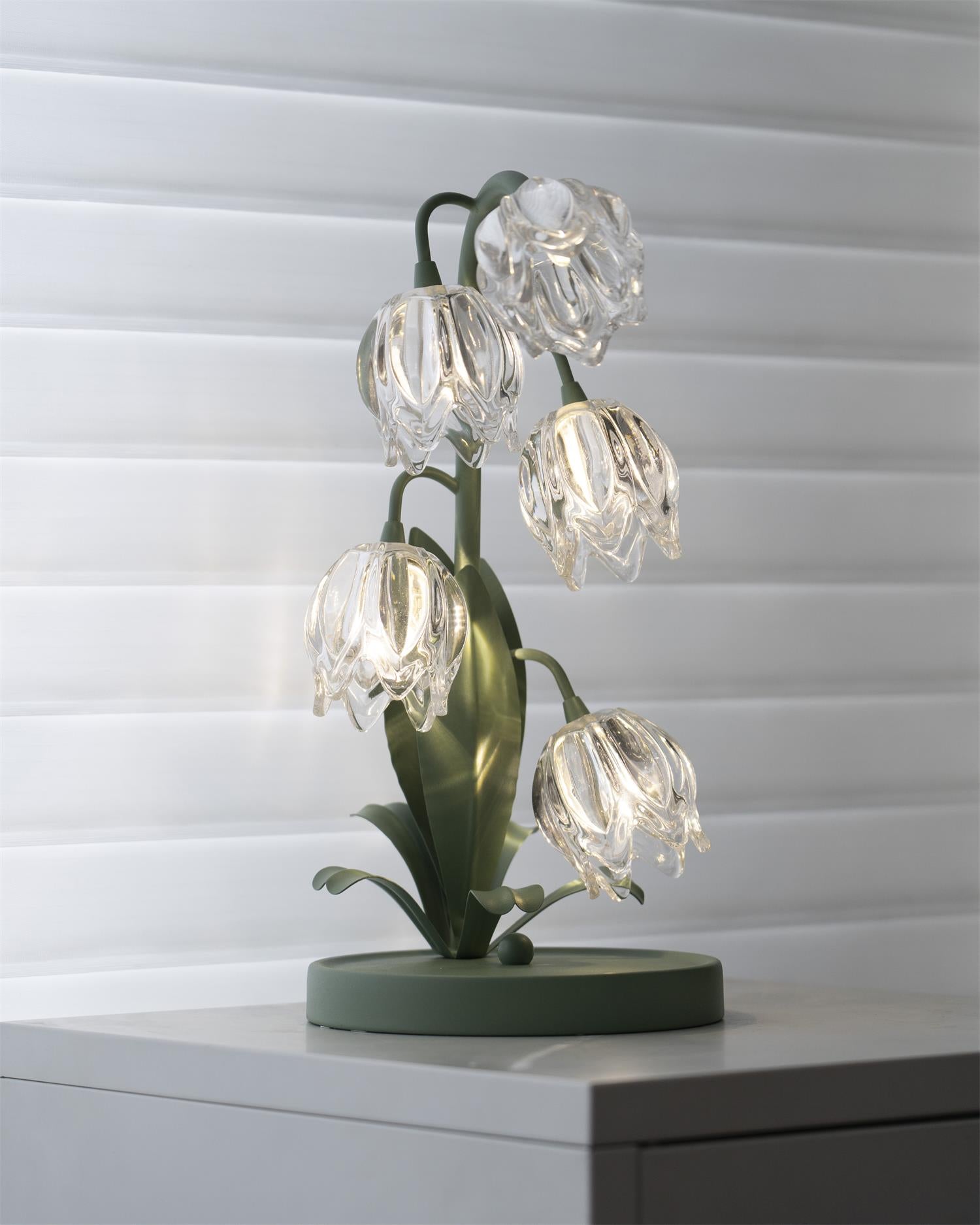 Blühende Blumen Tischlampe