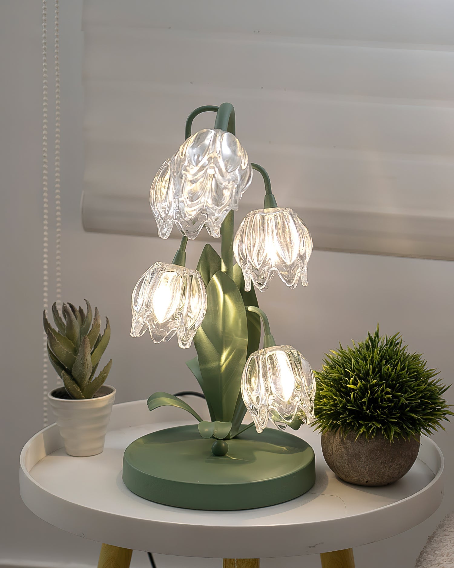 Blühende Blumen Tischlampe