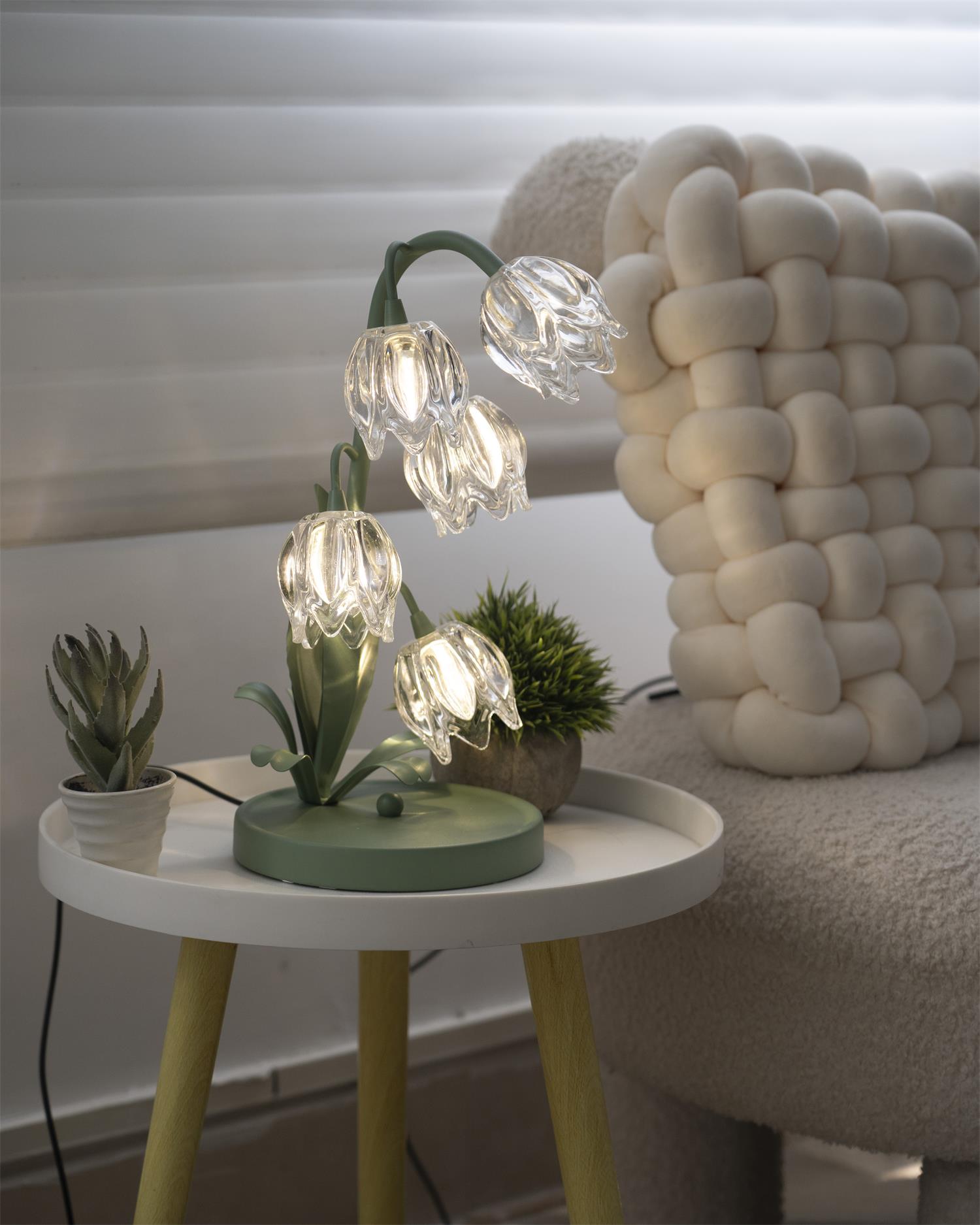 Blühende Blumen Tischlampe