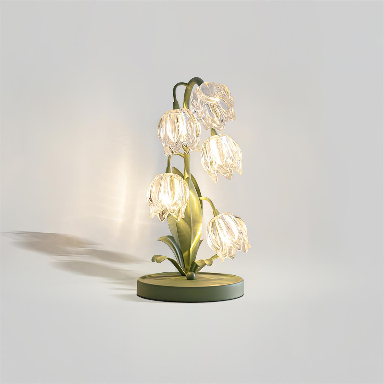 Blühende Blumen Tischlampe