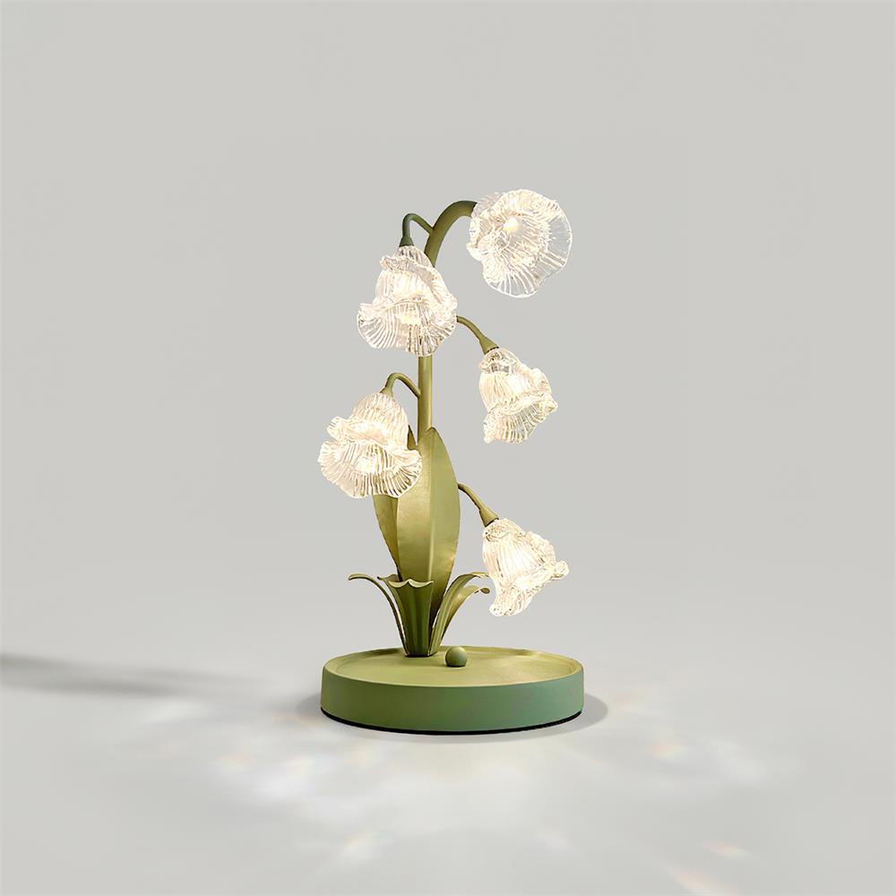 Blühende Blumen Tischlampe