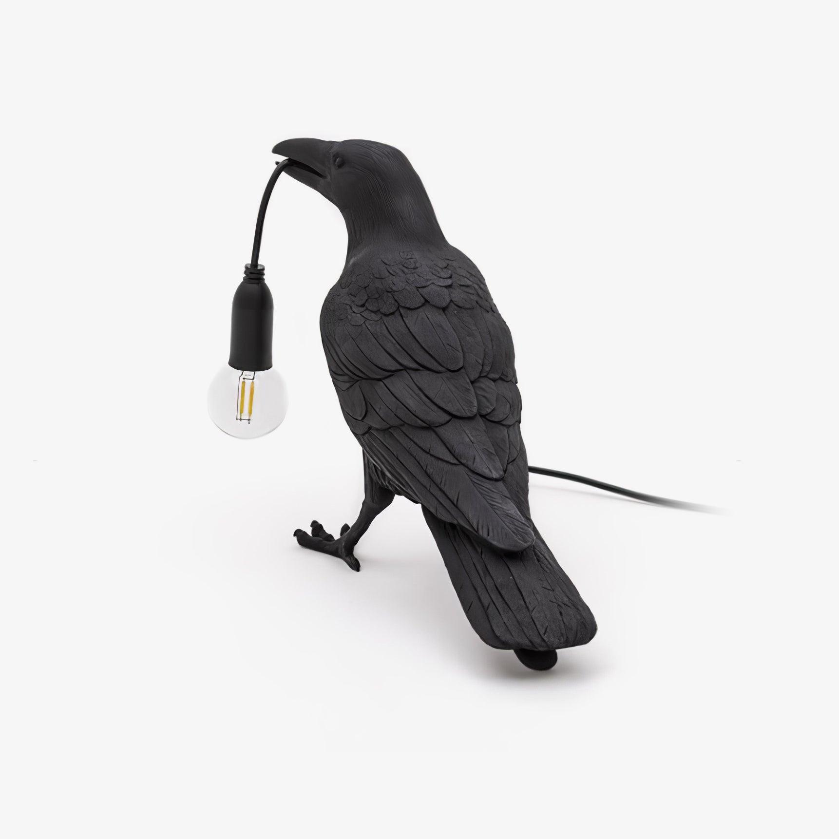 Mitternachtskrähe Lampe | Skulpturaler Akzent