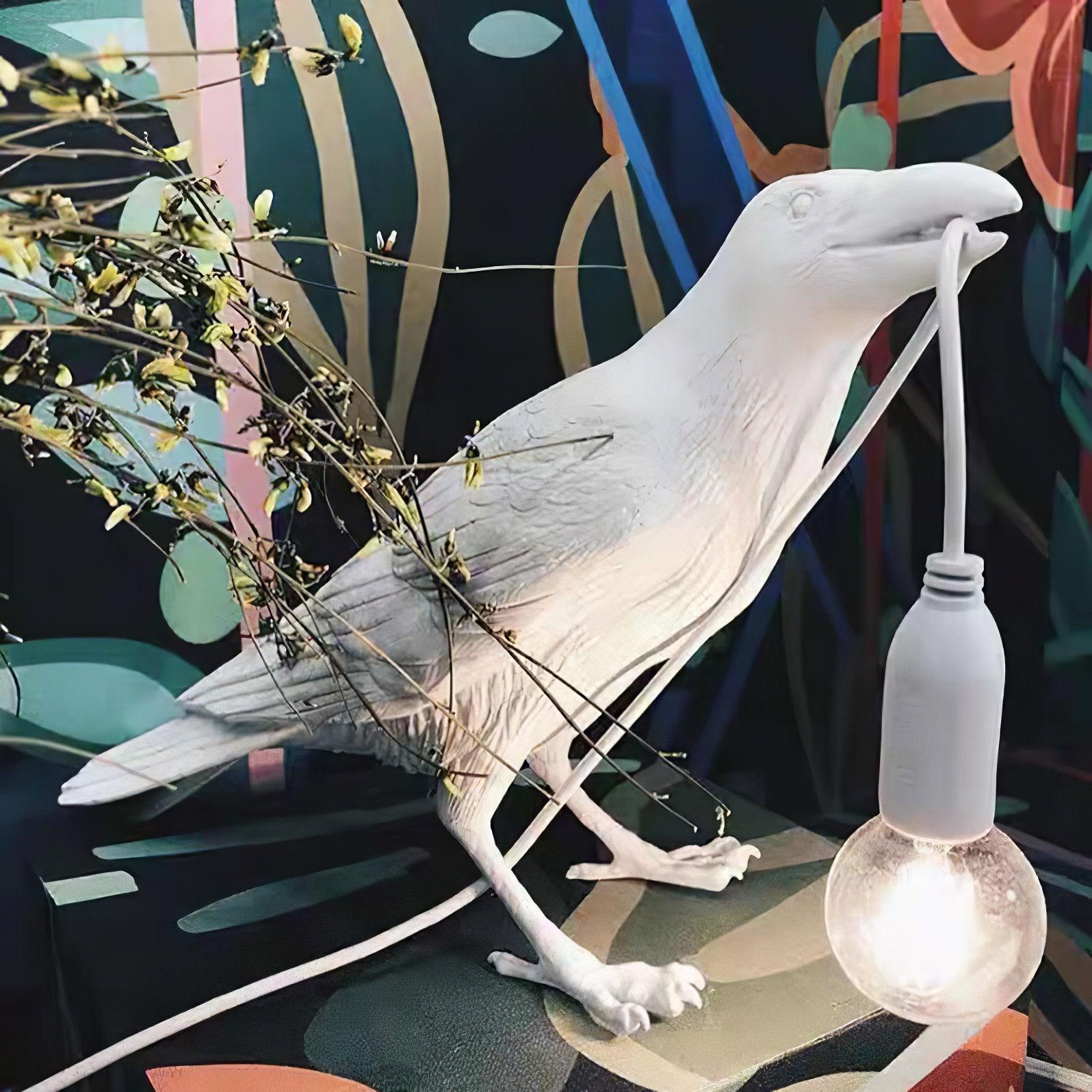 Mitternachtskrähe Lampe | Skulpturaler Akzent