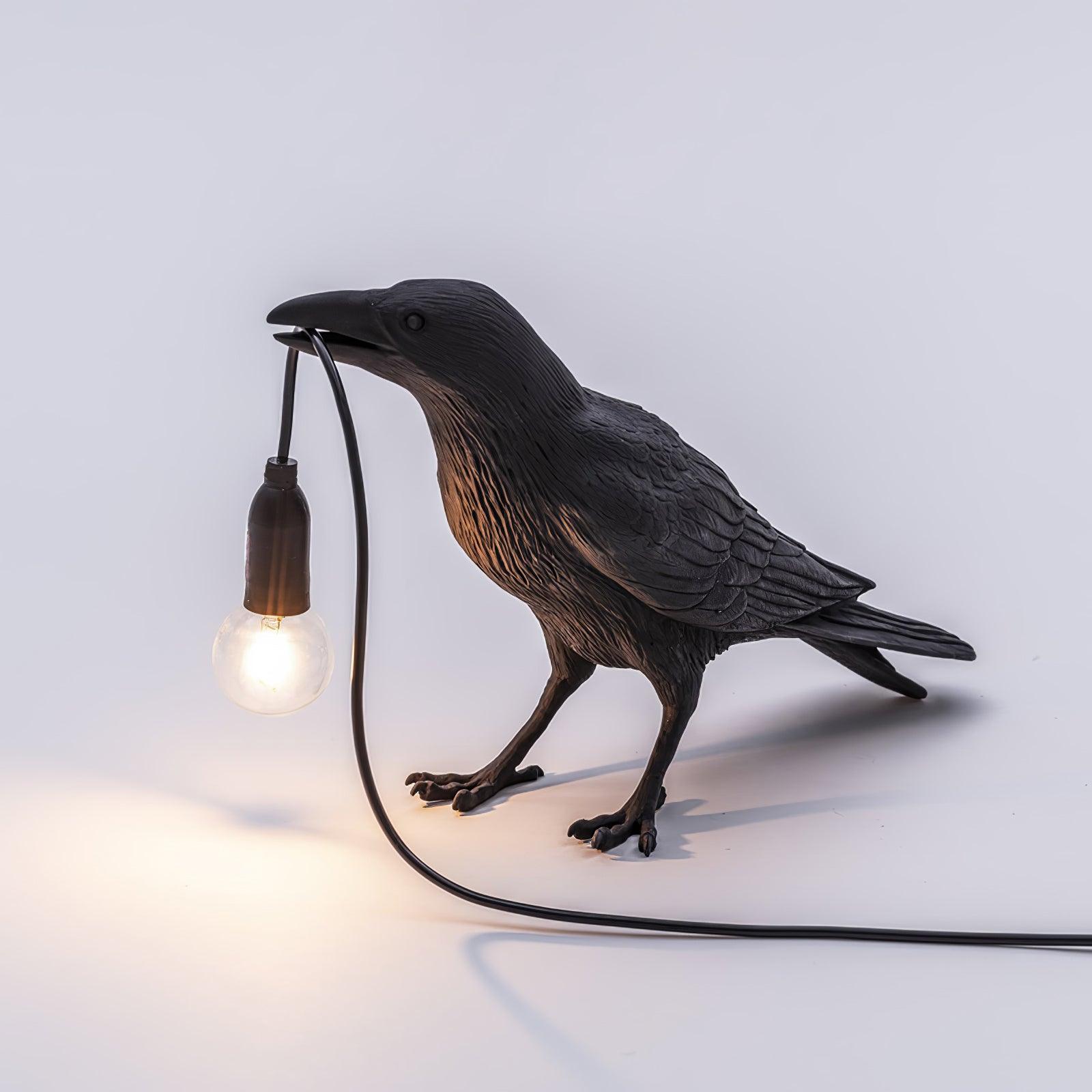 Mitternachtskrähe Lampe | Skulpturaler Akzent