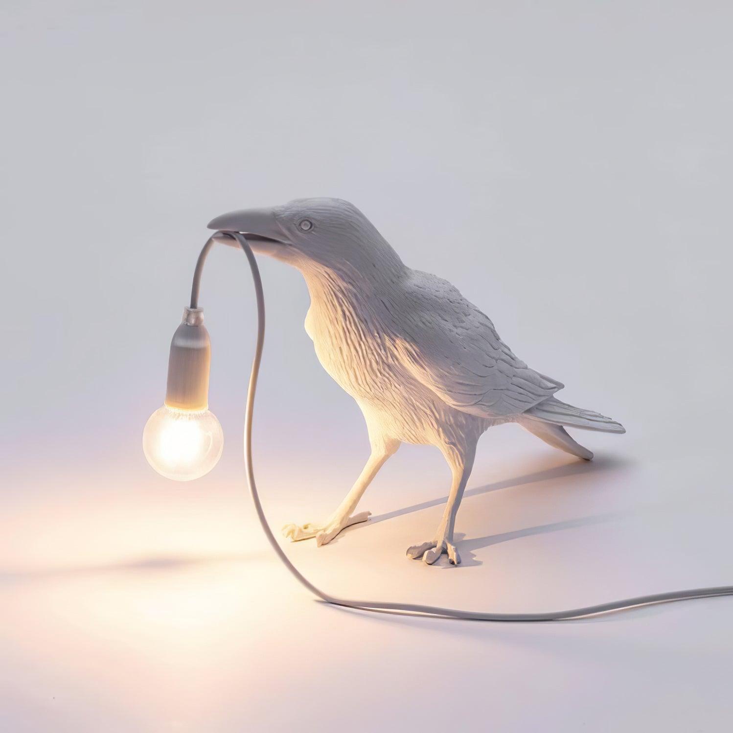 Mitternachtskrähe Lampe | Skulpturaler Akzent