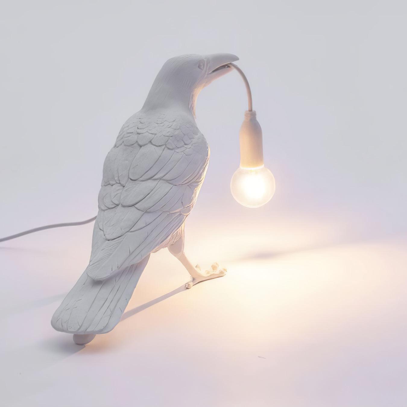 Mitternachtskrähe Lampe | Skulpturaler Akzent