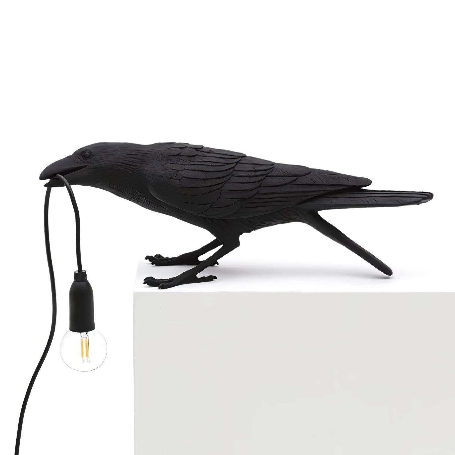Mitternachtskrähe Lampe | Skulpturaler Akzent