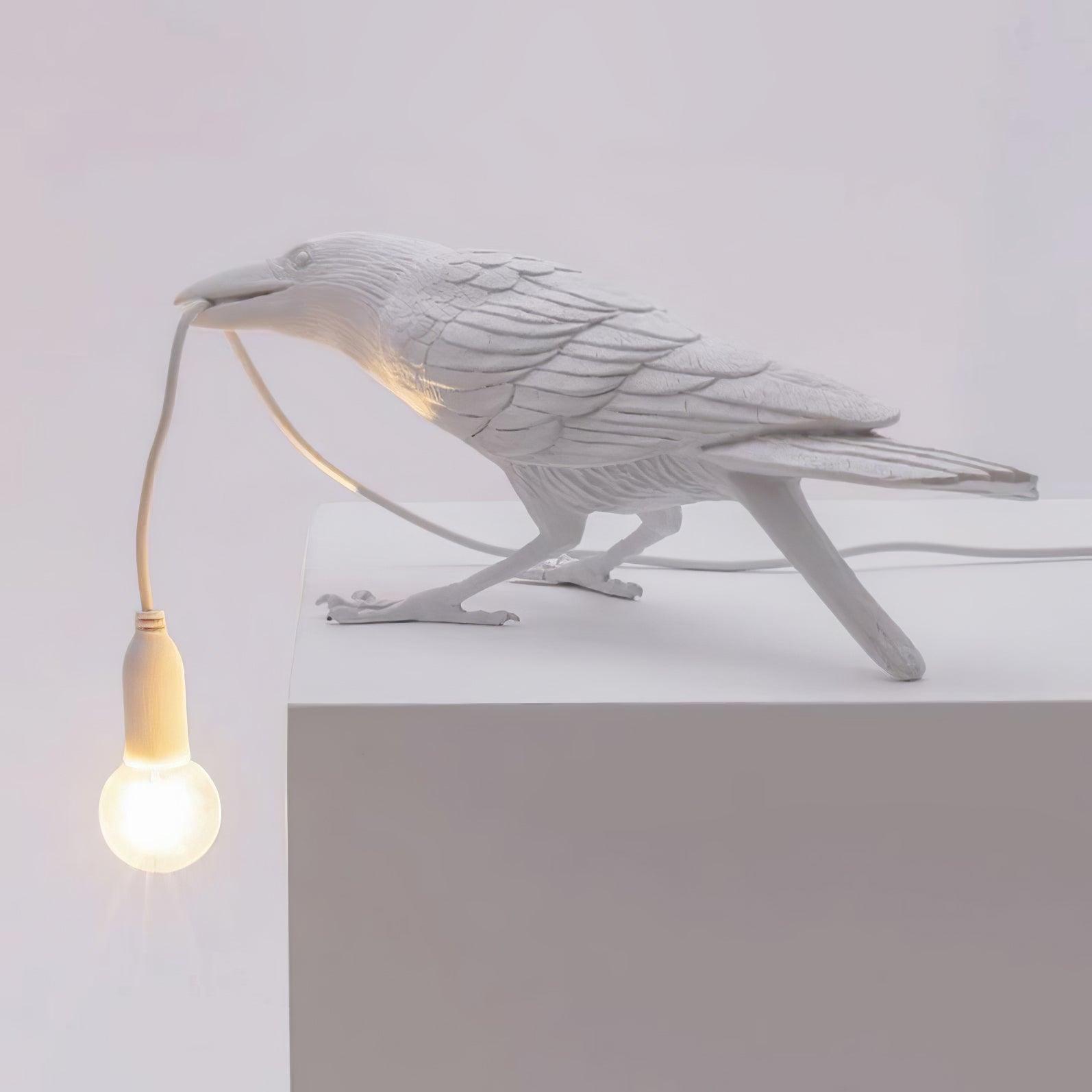 Mitternachtskrähe Lampe | Skulpturaler Akzent