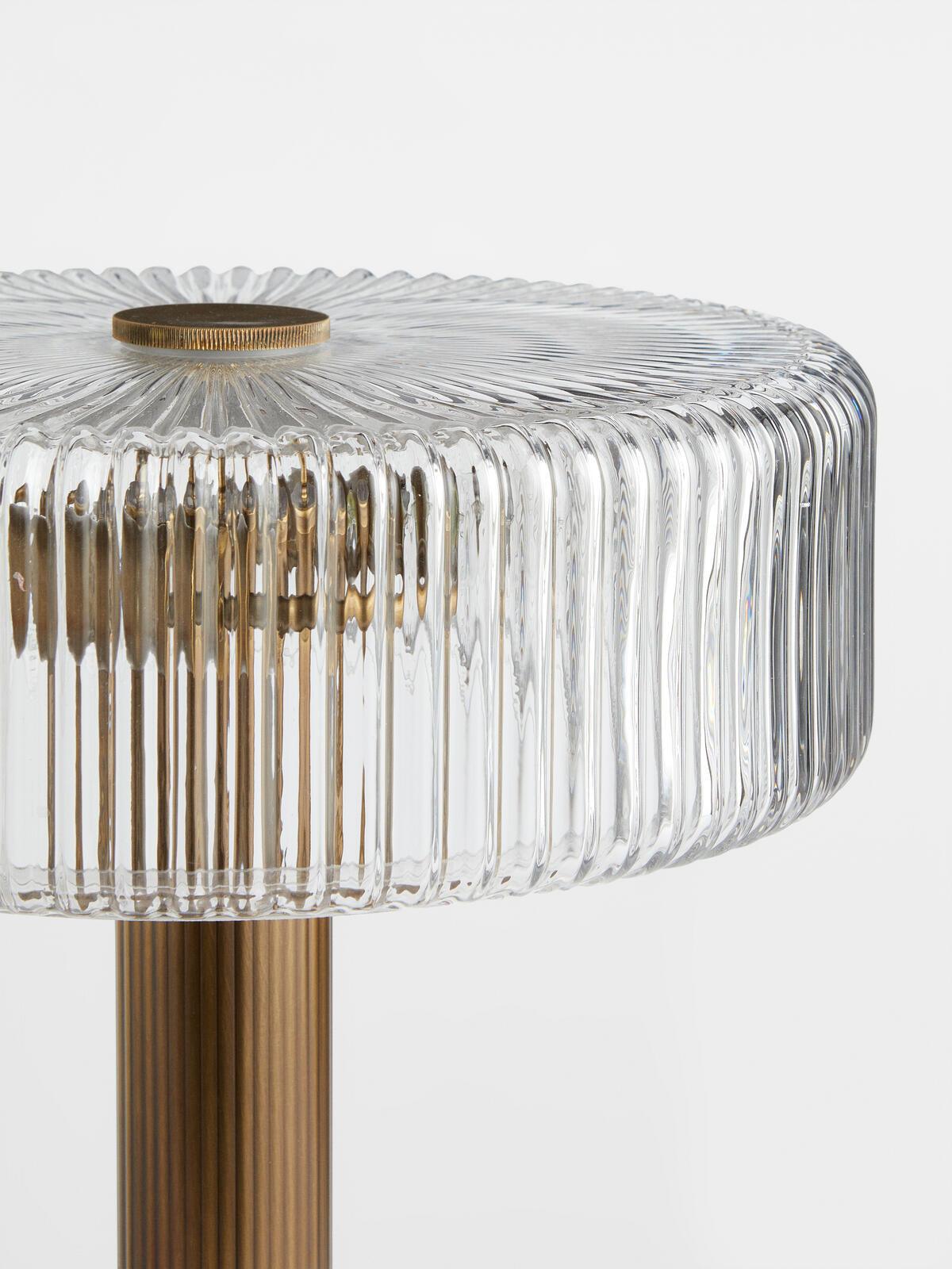 Rippenglas Karussell Tischlampe