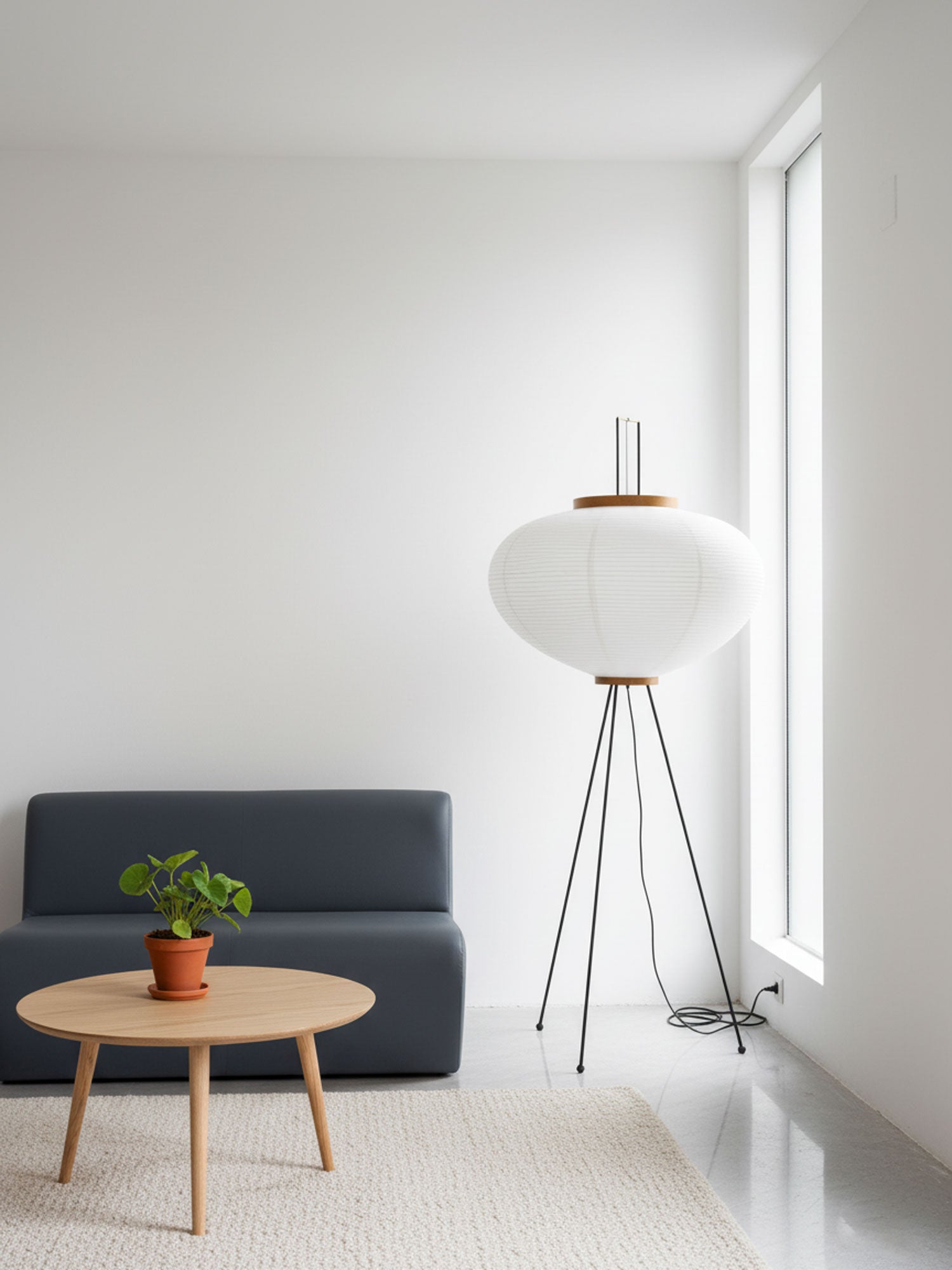 Reispapier Stehlampe | Wohnzimmer