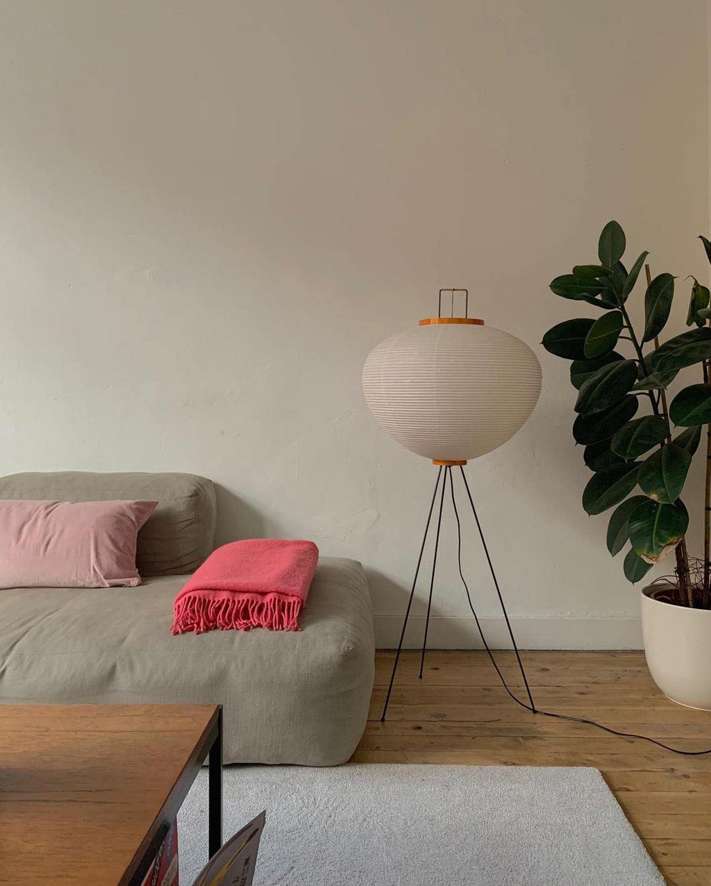 Reispapier Stehlampe | Wohnzimmer