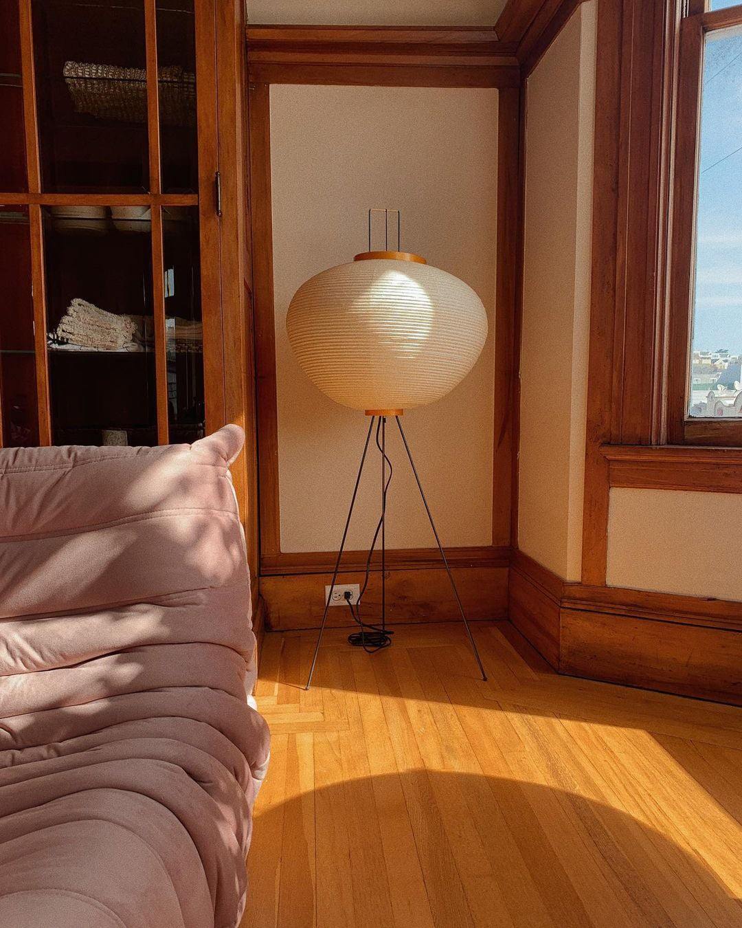 Reispapier Stehlampe | Wohnzimmer