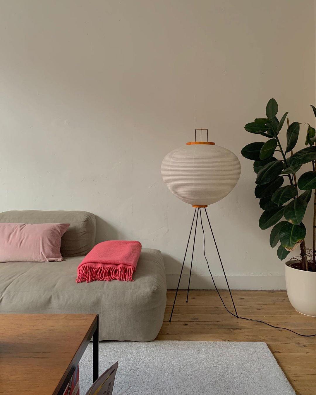 Reispapier Stehlampe | Wohnzimmer