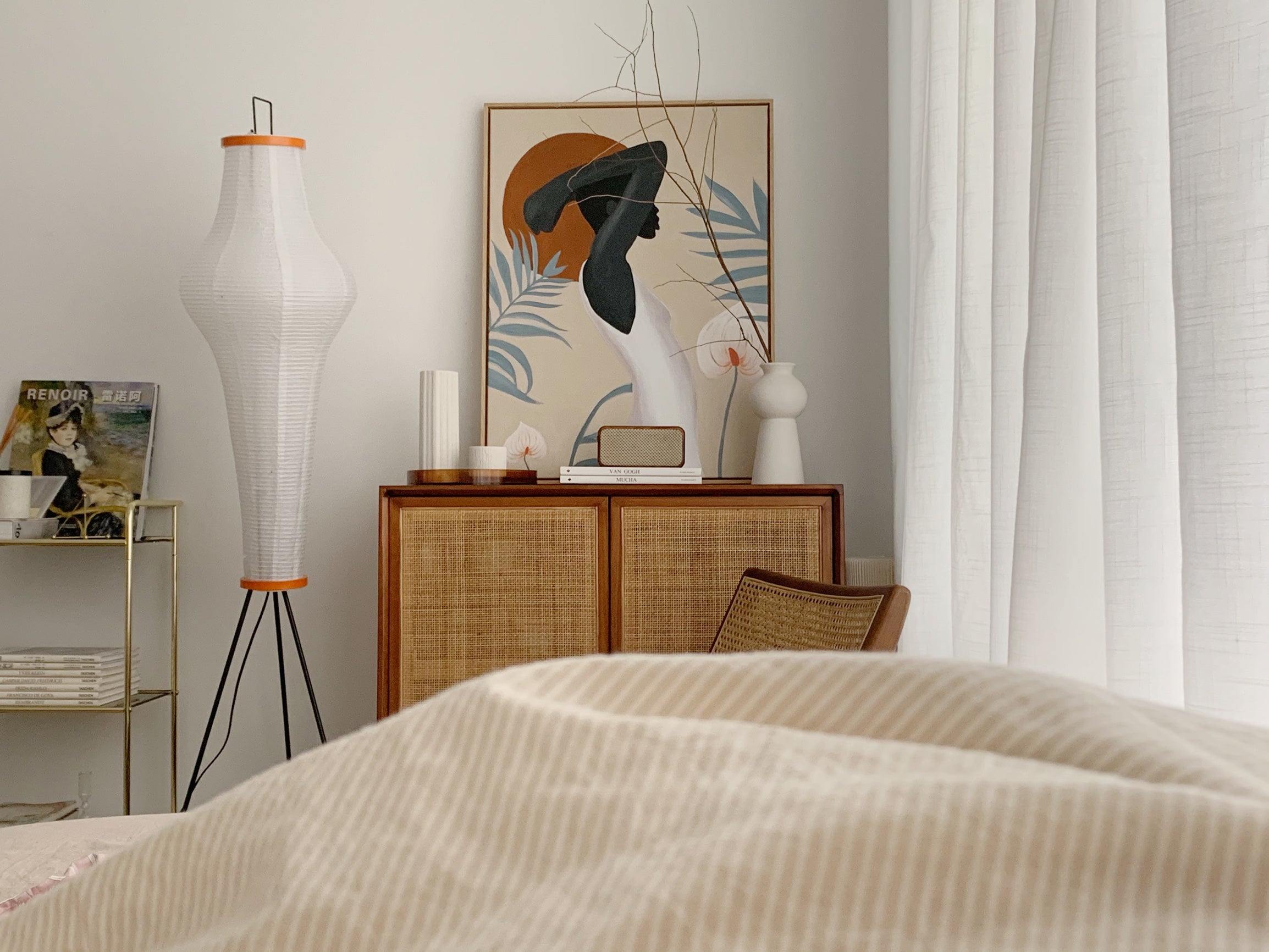 Reispapier Stehlampe | Wohnzimmer
