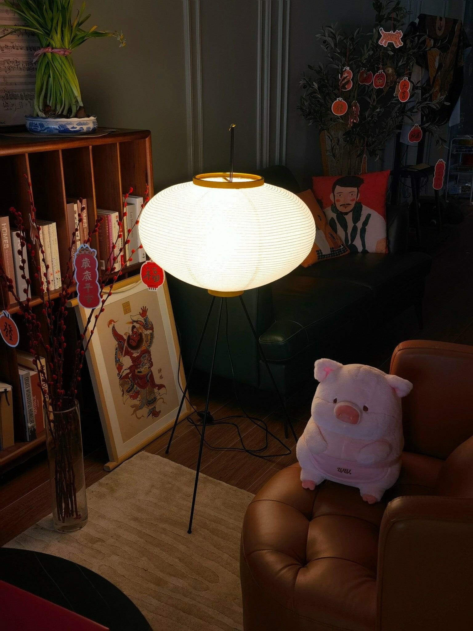 Reispapier Stehlampe | Wohnzimmer