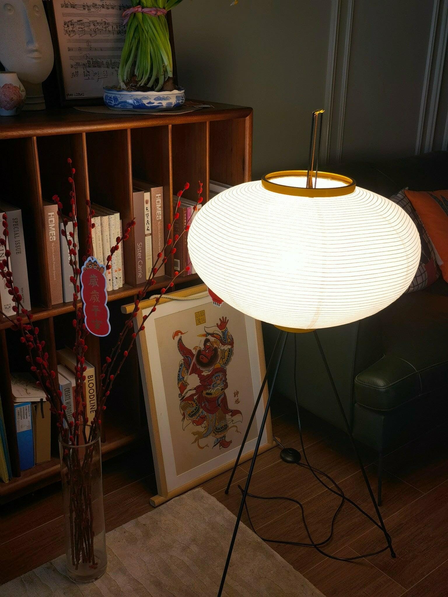 Reispapier Stehlampe | Wohnzimmer