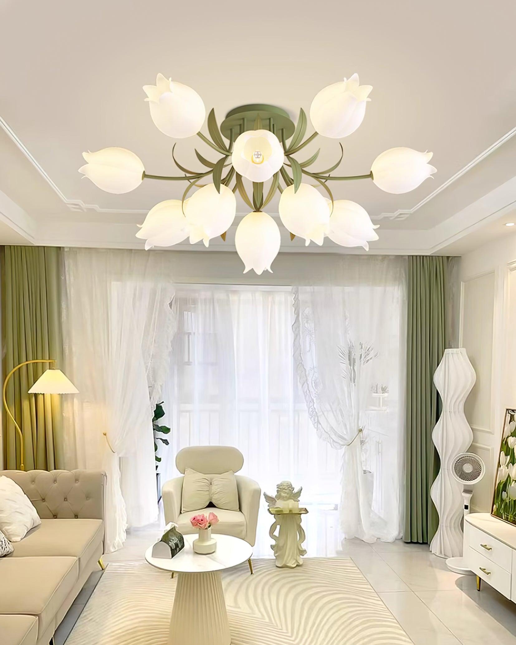 LED-Deckenleuchte in Blumenform