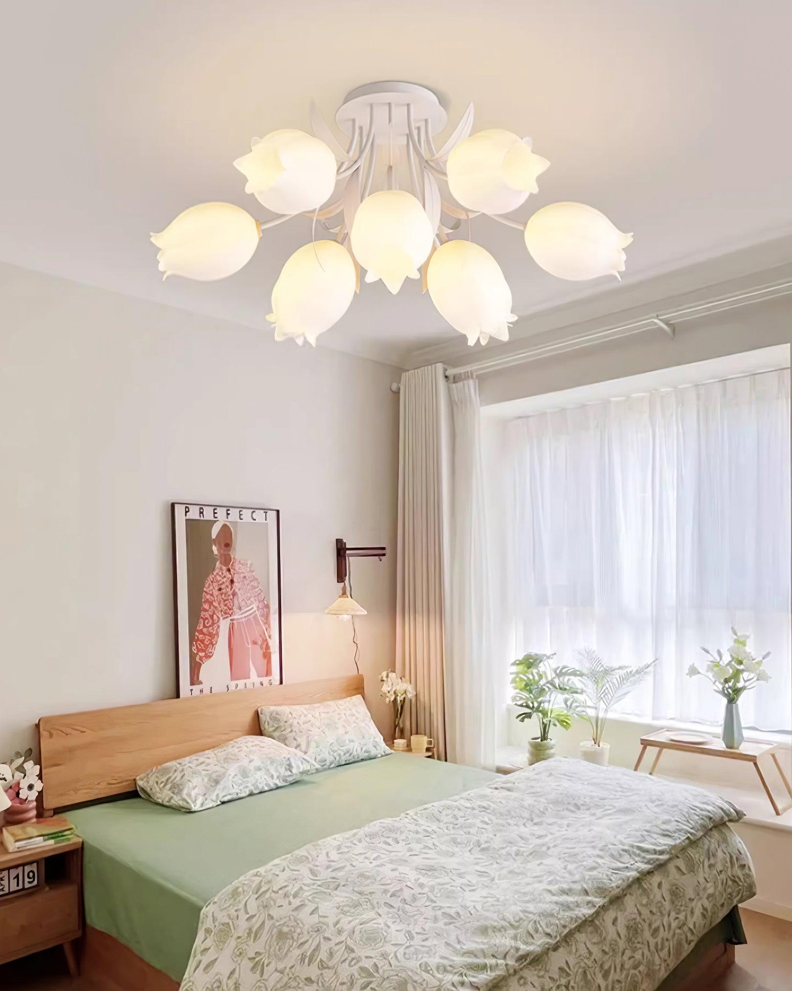 LED-Deckenleuchte in Blumenform