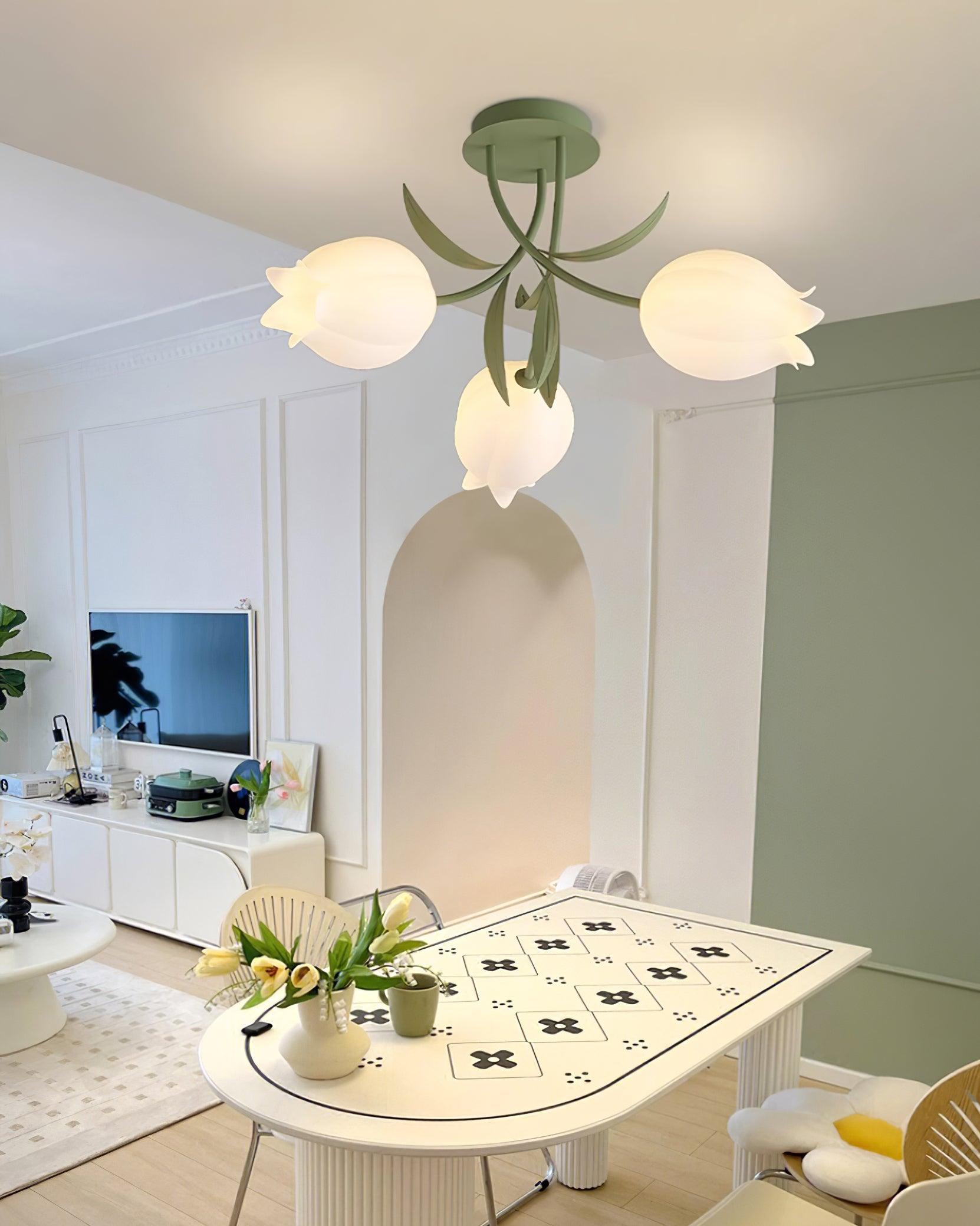 LED-Deckenleuchte in Blumenform