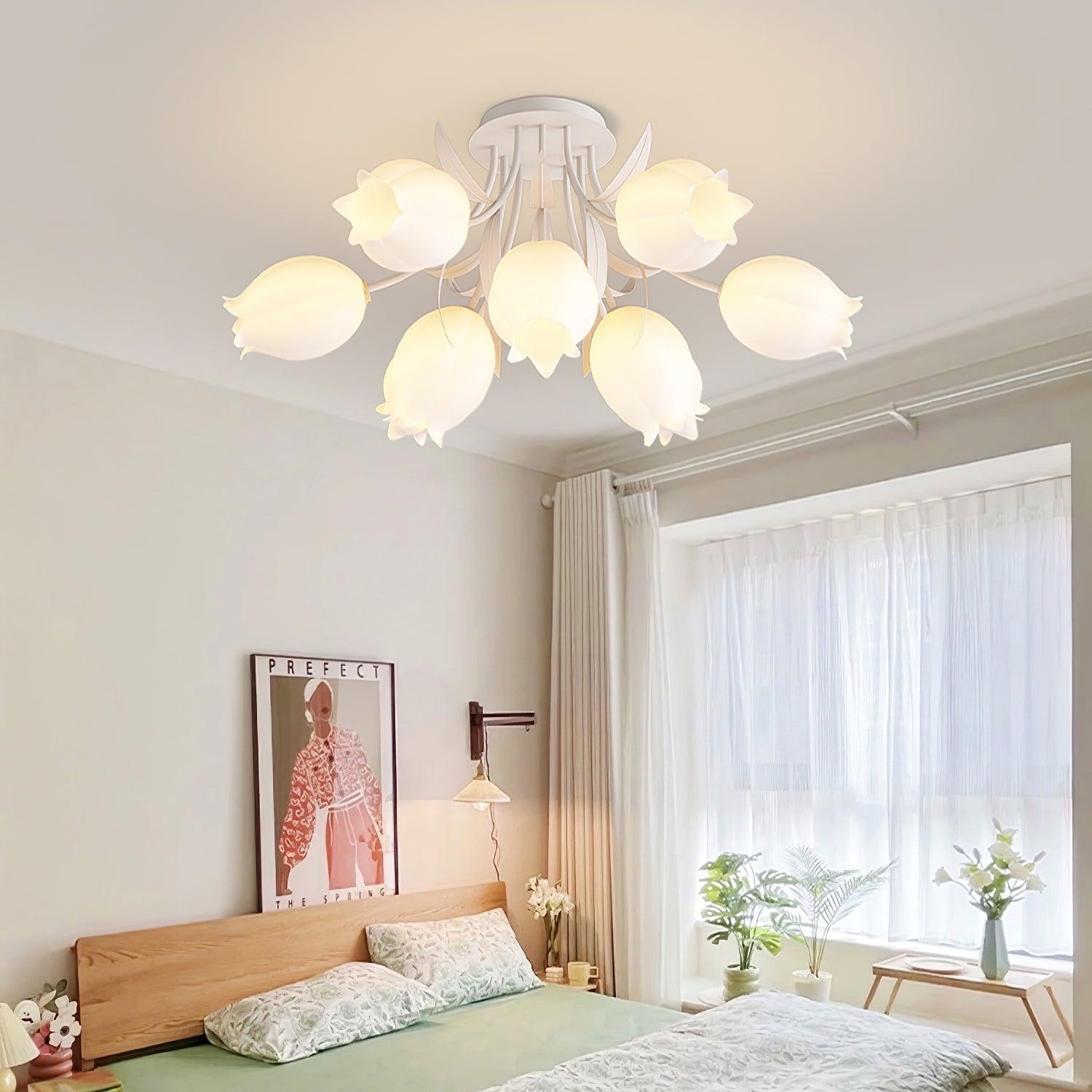 LED-Deckenleuchte in Blumenform
