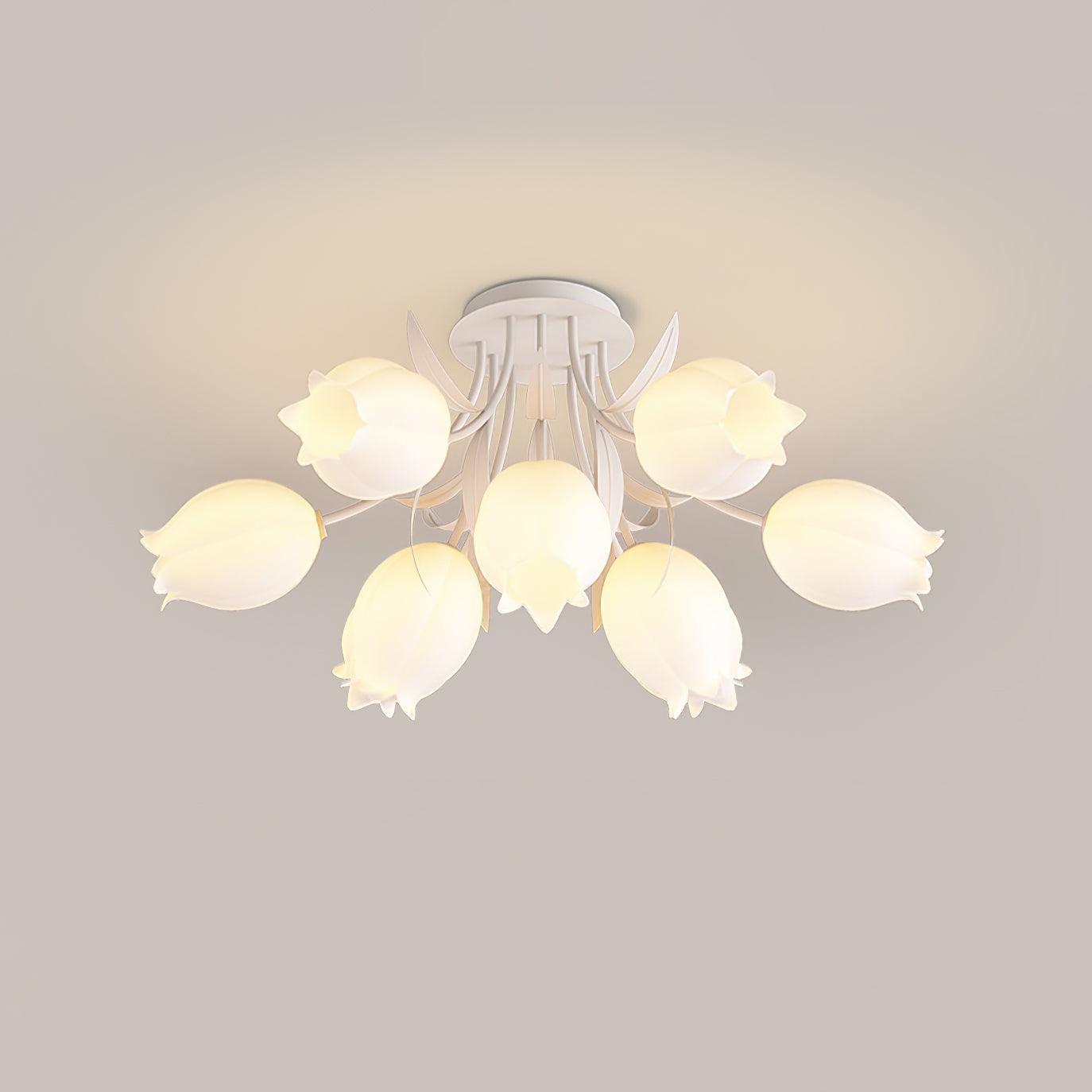 LED-Deckenleuchte in Blumenform