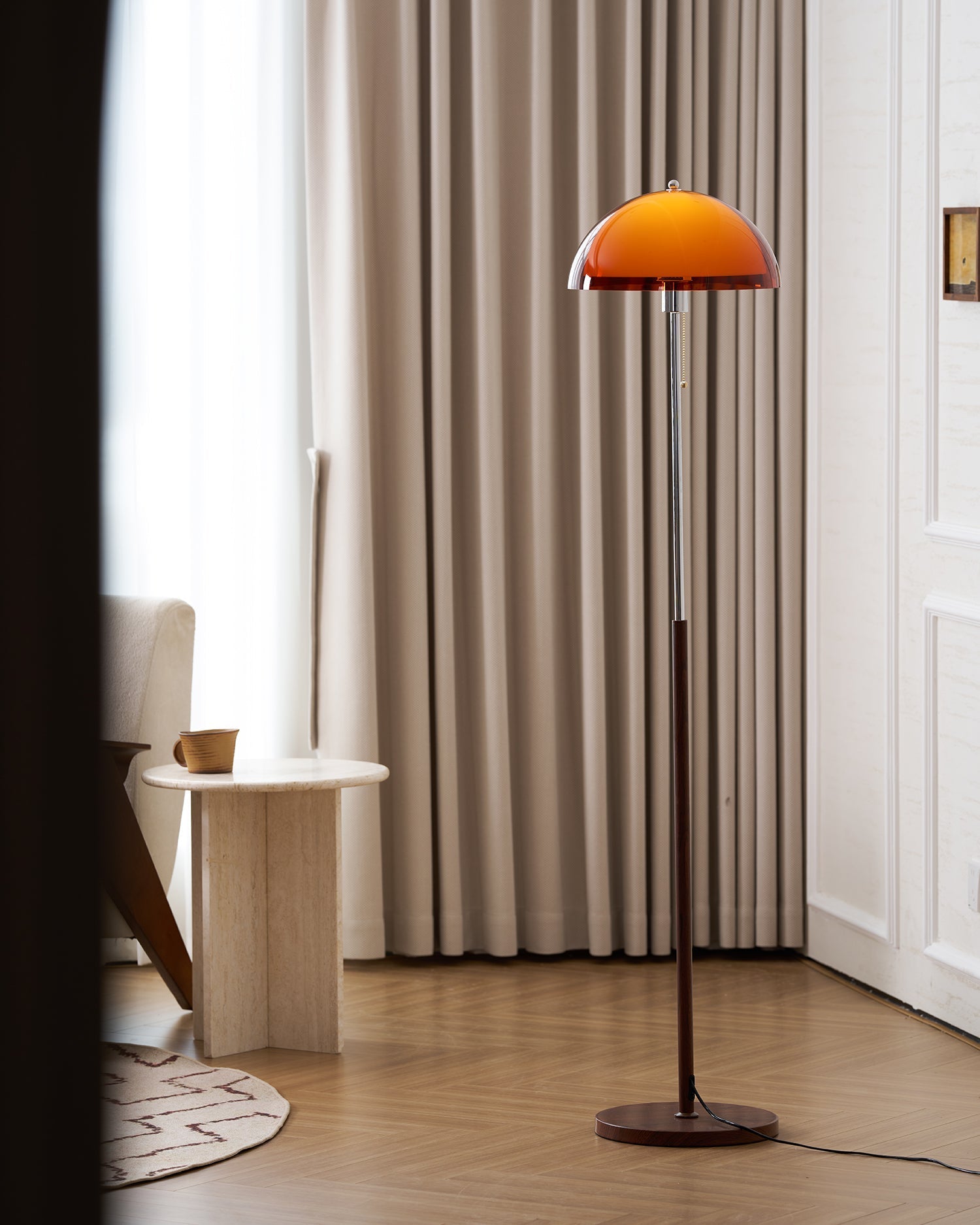 Glas-Schirm-Dom-Stehlampe