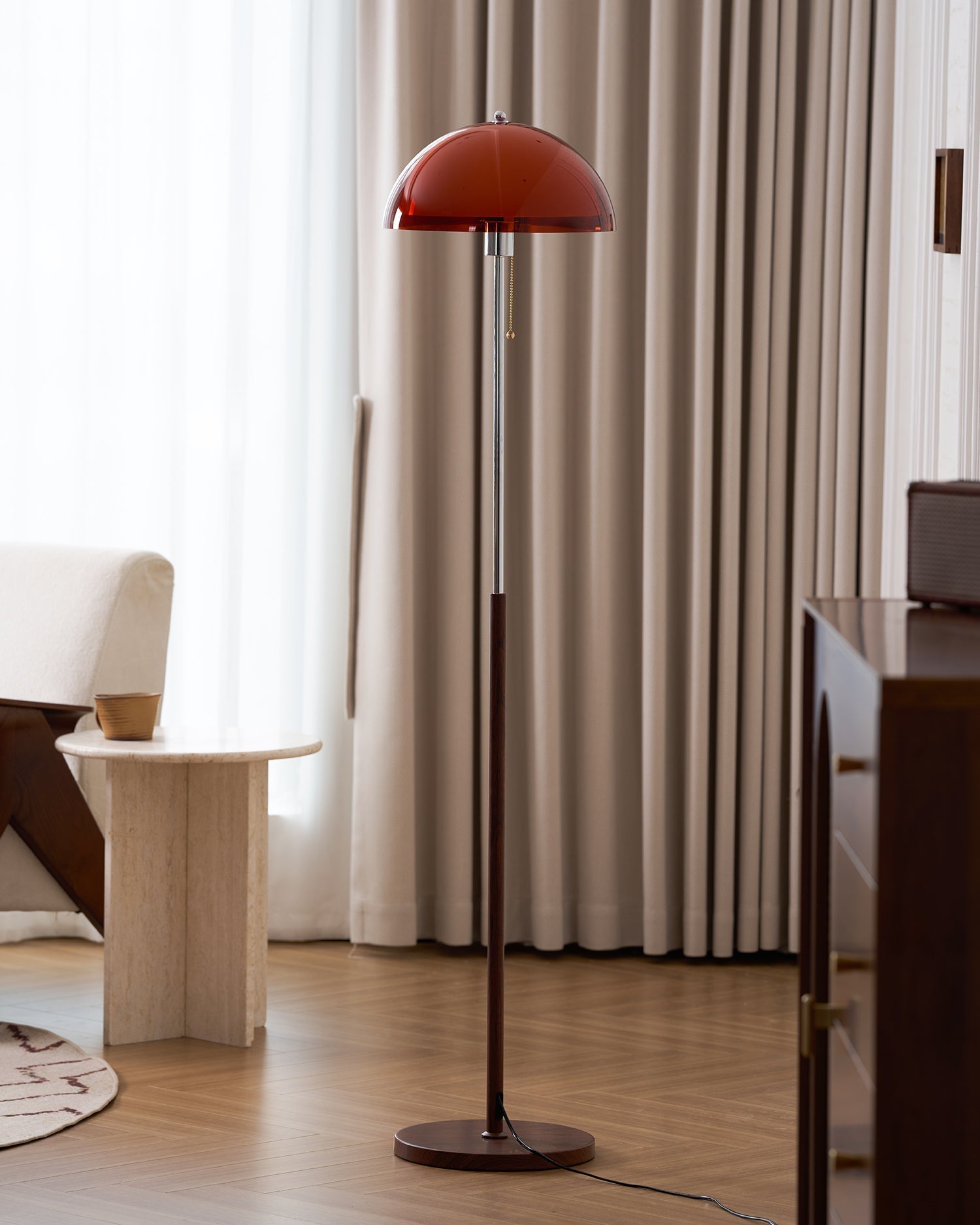 Glas-Schirm-Dom-Stehlampe