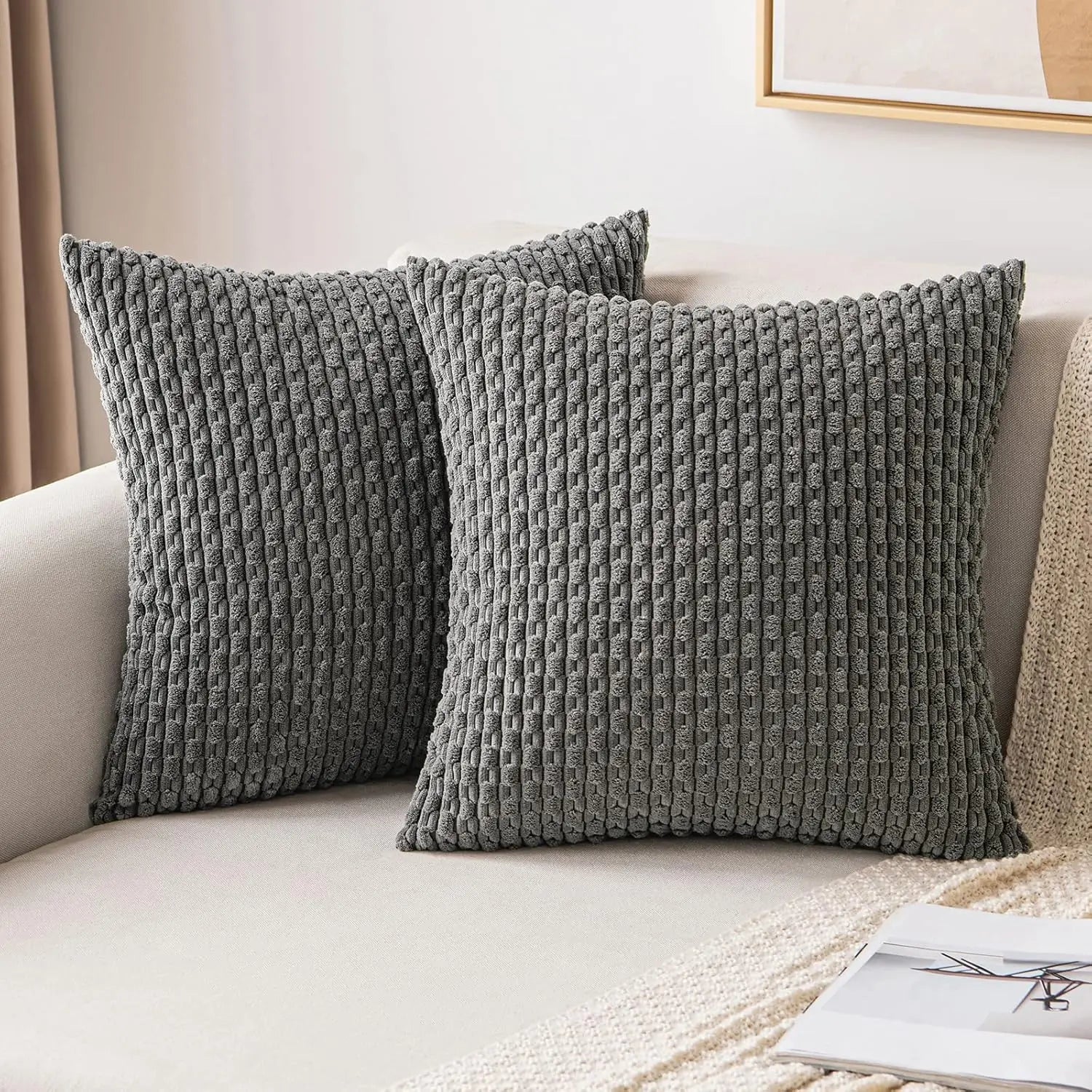 Kissenbezug mit Gitterstruktur