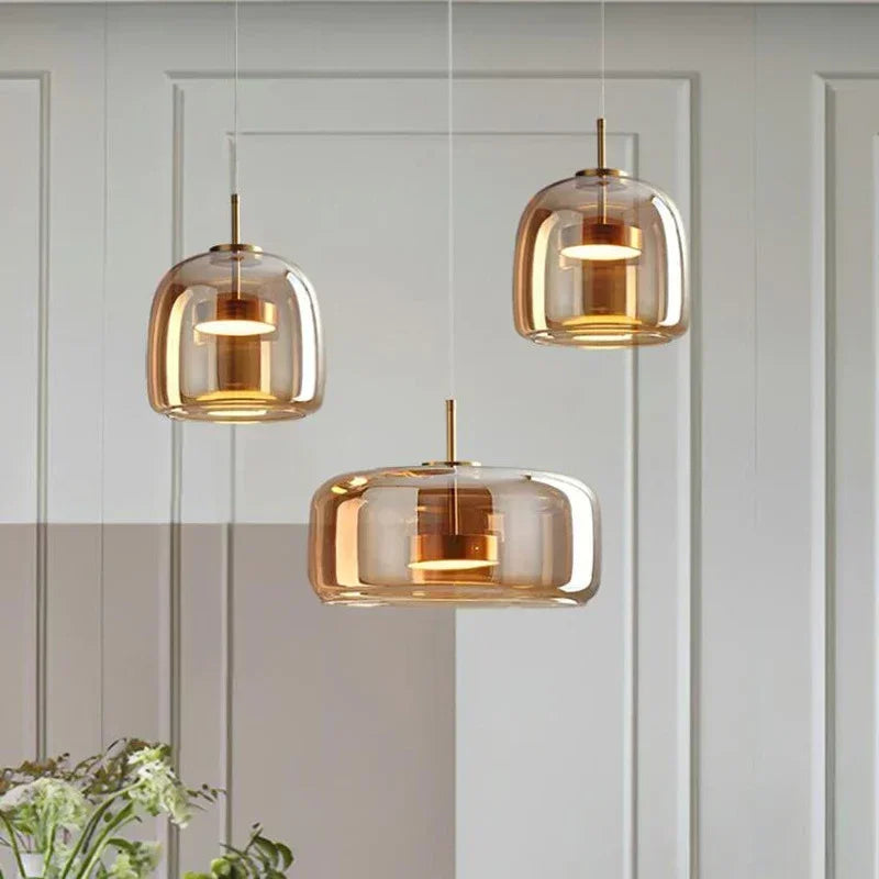 Glas LED Pendelleuchte
