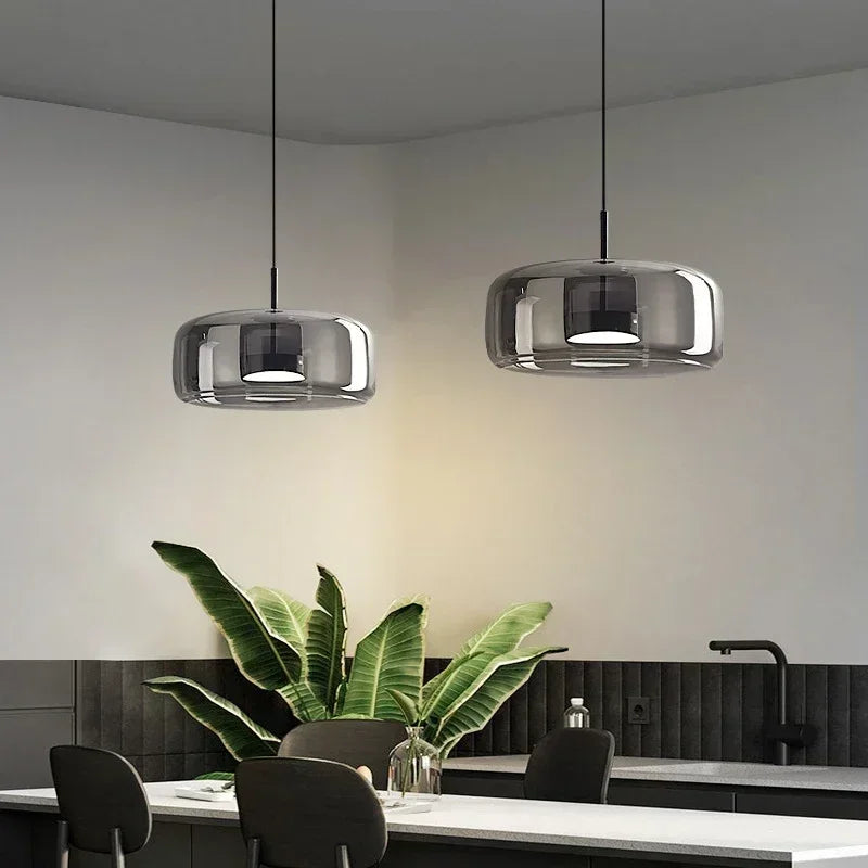Glas LED Pendelleuchte