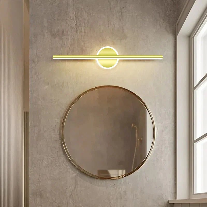 LED Wandleuchte in Linienform mit runder Basis