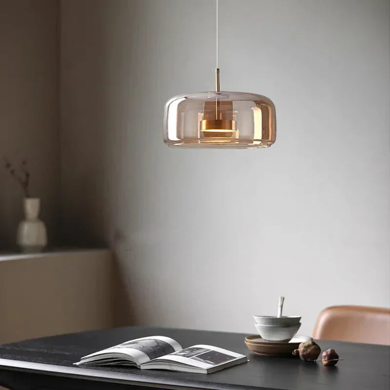 Glas LED Pendelleuchte