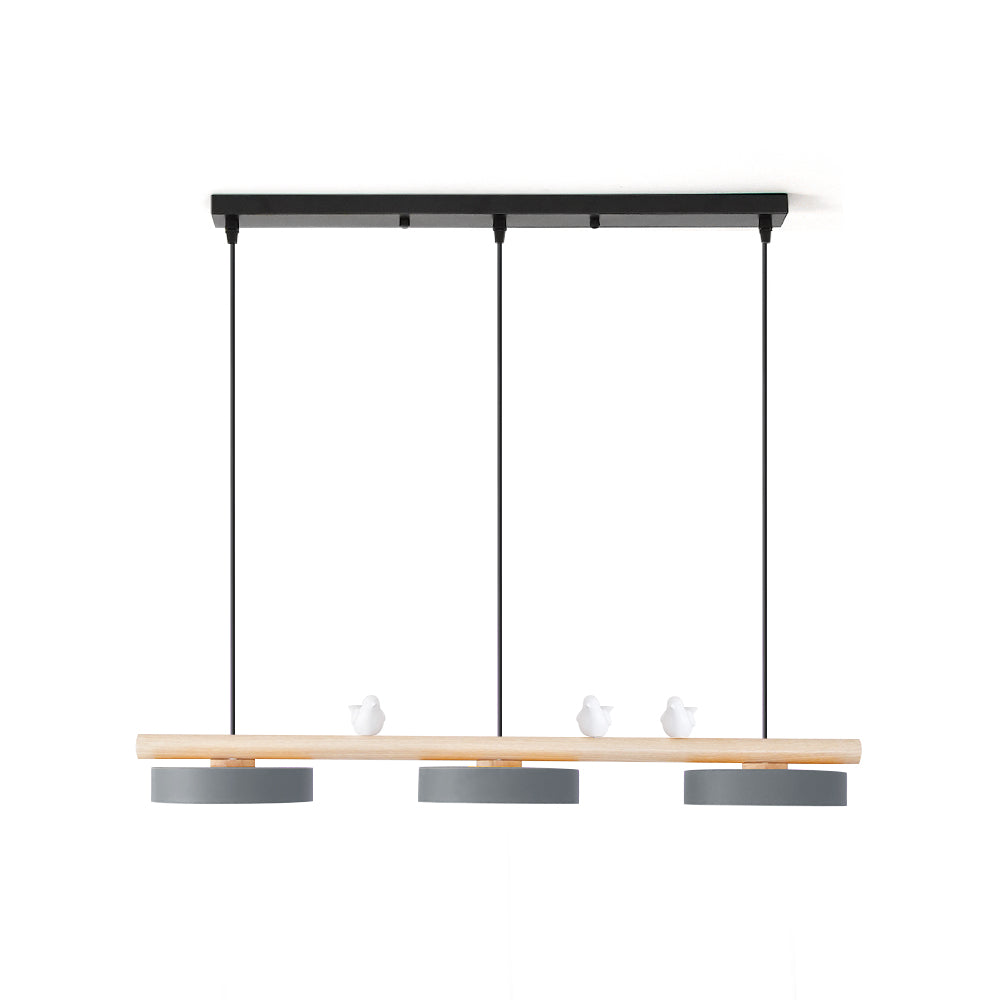 Parallelstrahler Pendelleuchte mit Vogelmotiven