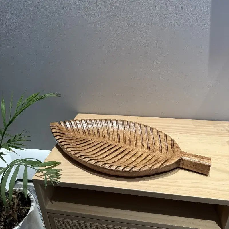 Tablett in Blattform