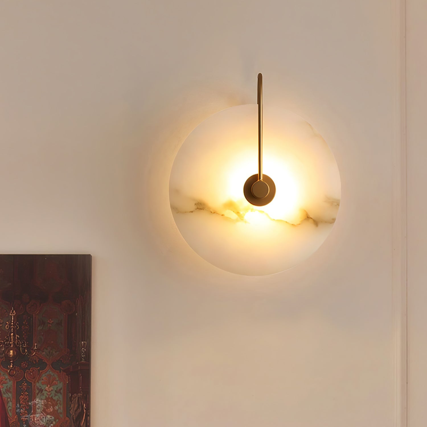 Runde lichtdurchlässige Wandleuchte für den Innenbereich