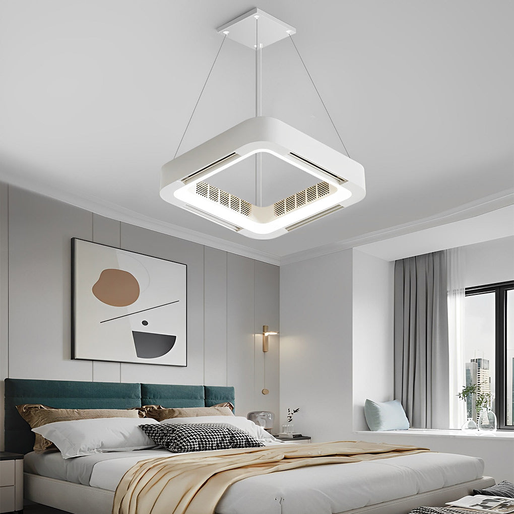 Quadratischer Hohlraum Integrierter Deckenventilator mit Licht