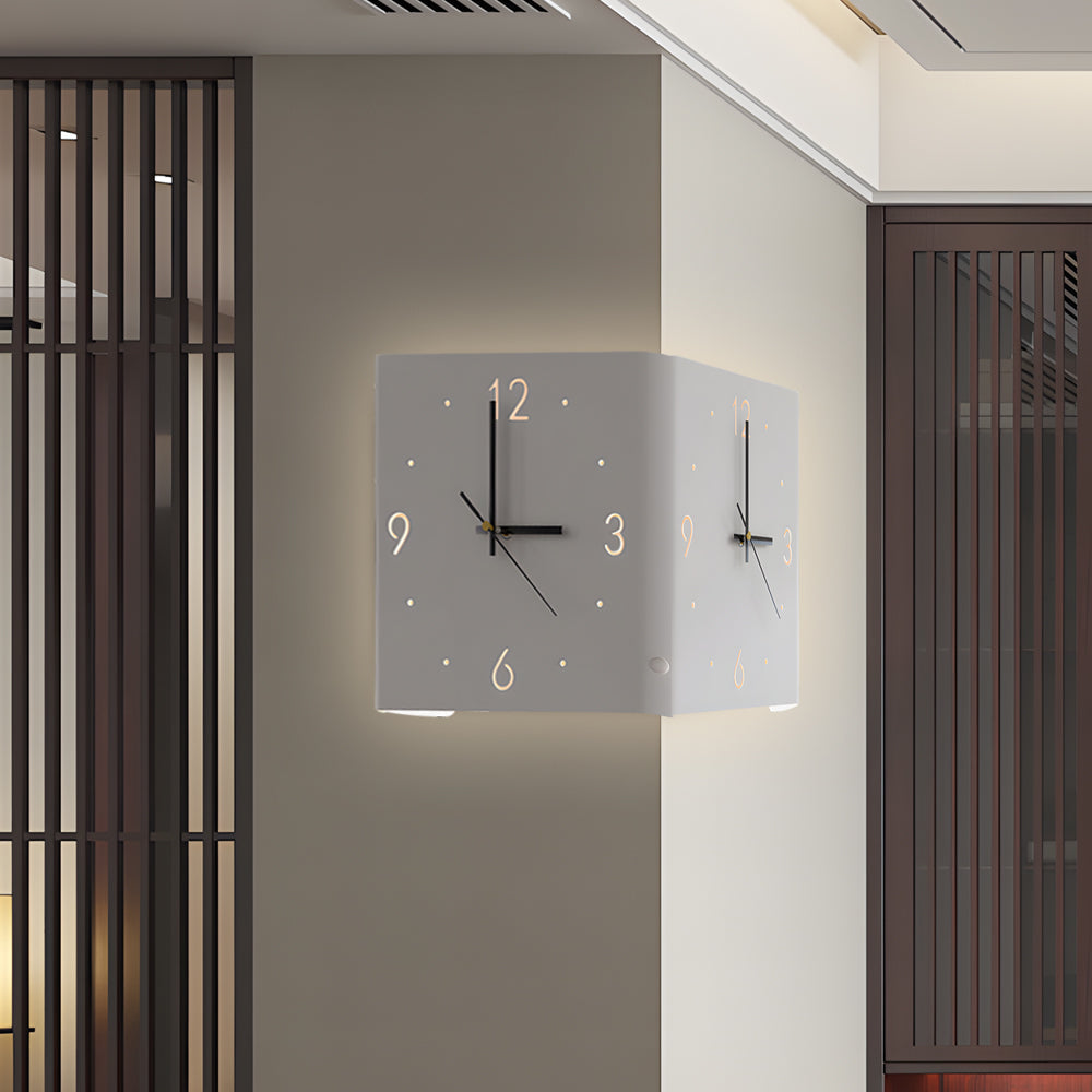 Wanduhr Lampe Quadrat Hinterleuchtet