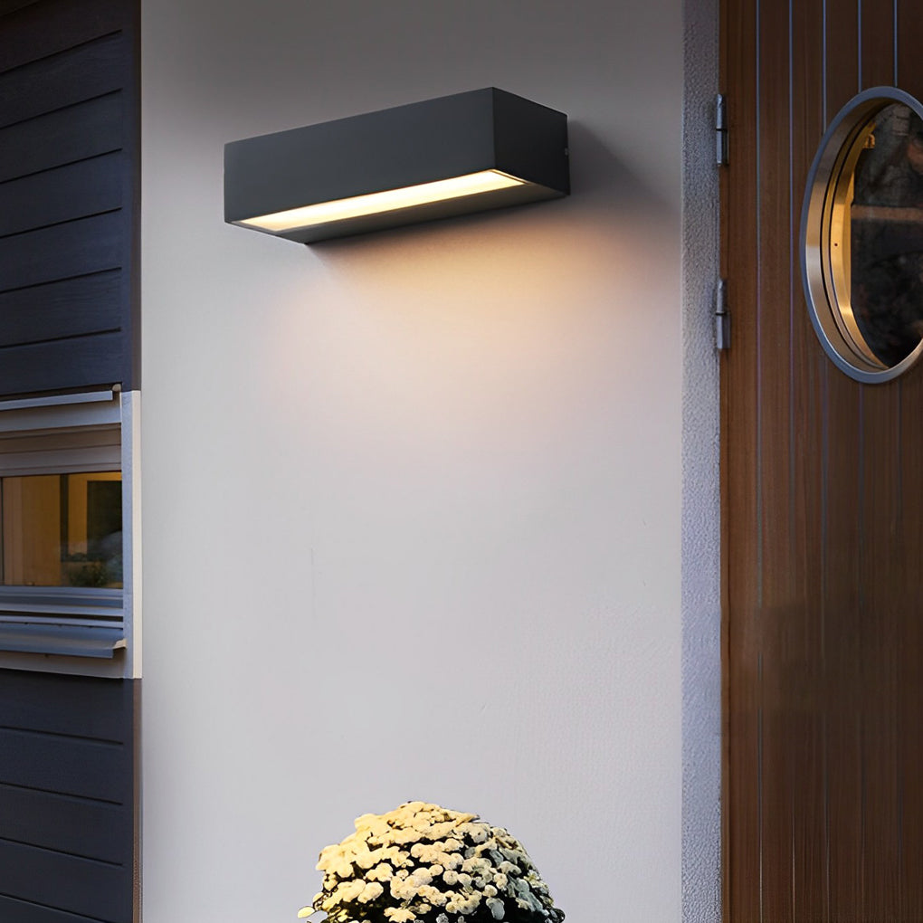 Lineare rechteckige Außenwandlampe