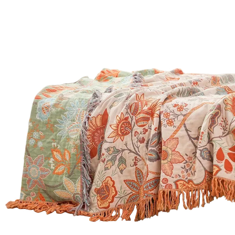 Tagesdecke mit Blumenmuster