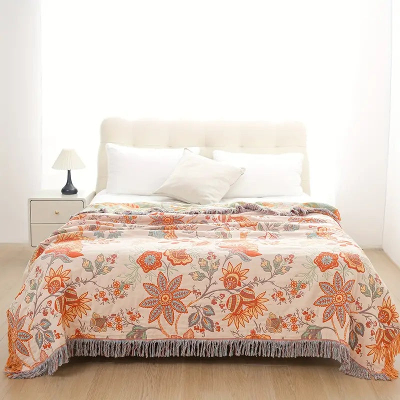 Tagesdecke mit Blumenmuster