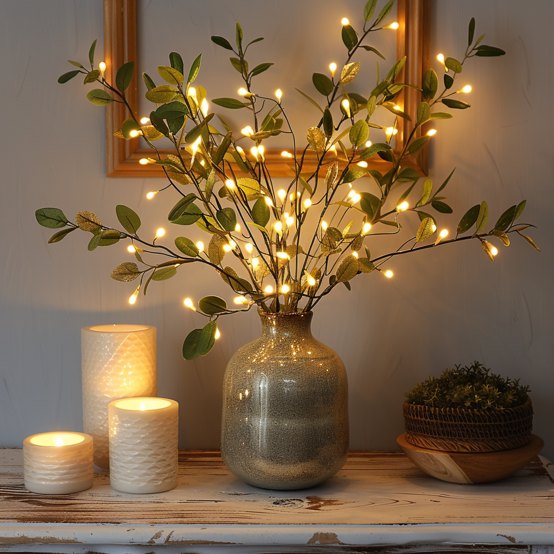Lichterkette Olivenzweig LED