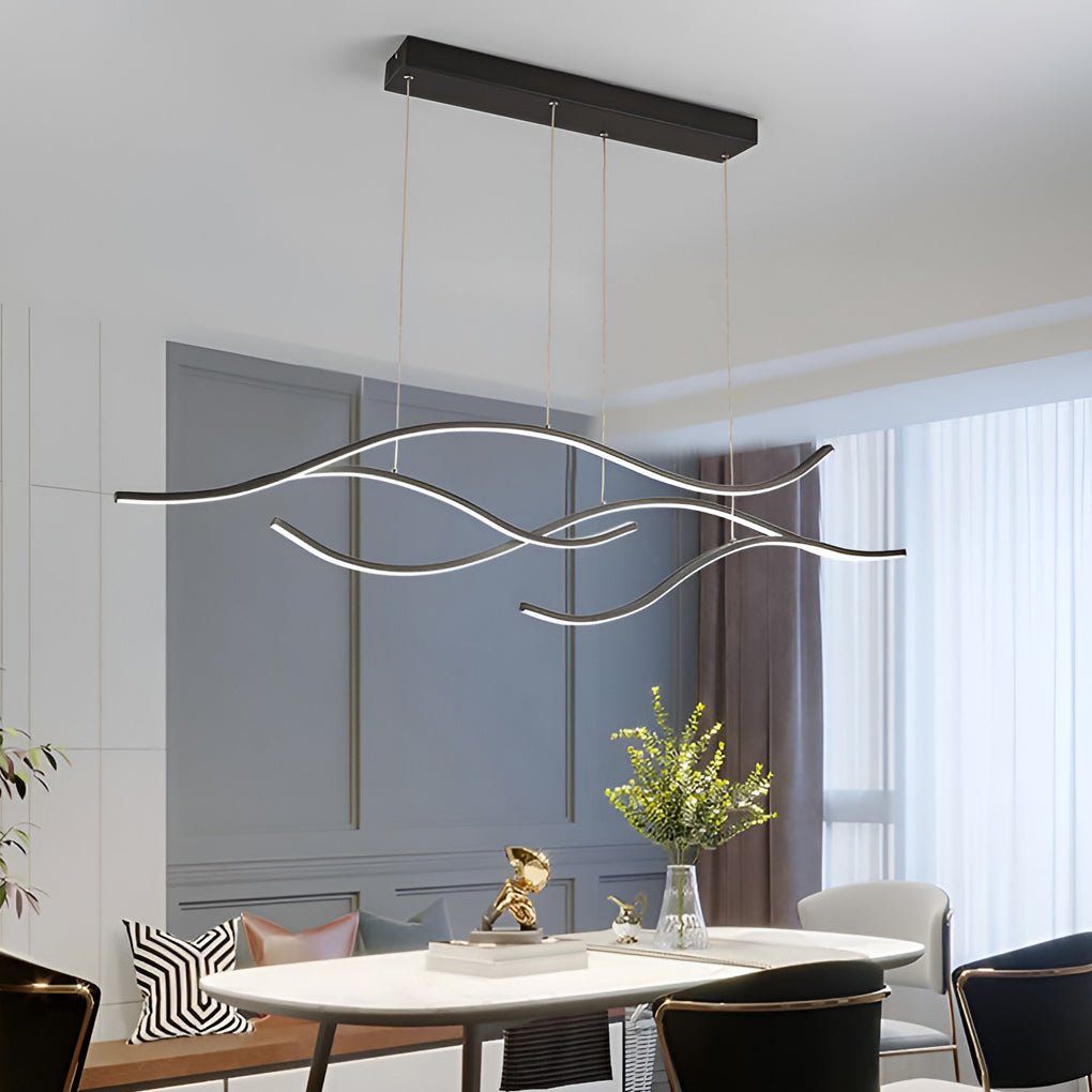 Wellenförmige LED-Linear-Deckenleuchte