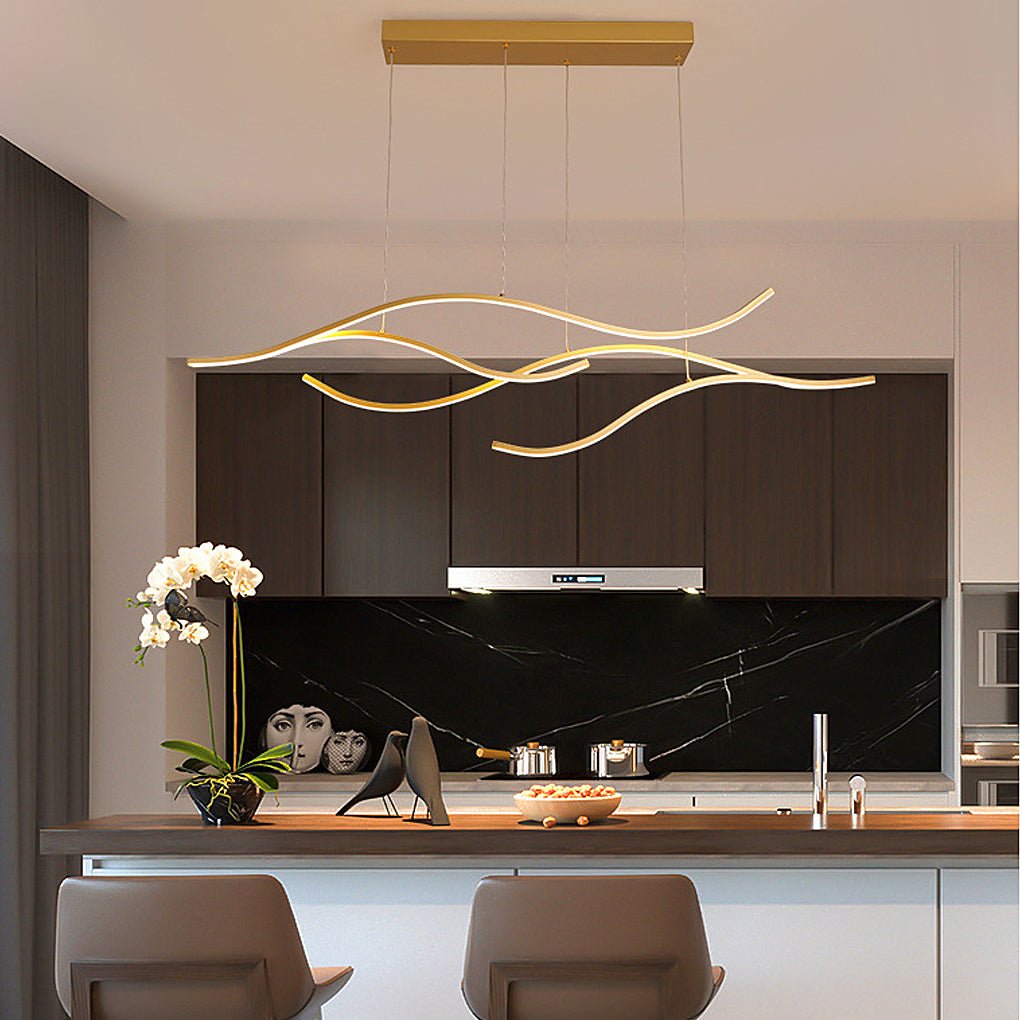 Wellenförmige LED-Linear-Deckenleuchte